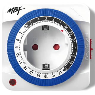 MYBESTFRIEND 24小時省電定時插座開關 1孔 MBF-TSW24A, 78mm, 混合顏色, 1個