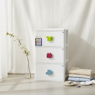 KEYWAY 聯府 SP-930 特大EQ深型三層收納櫃 附輪, 白色, 3層