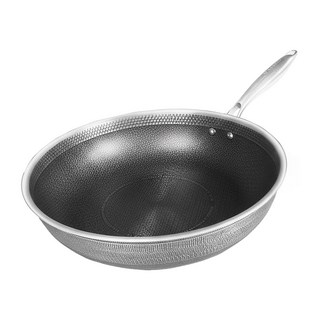 MASIONS 美心 維多利亞皇家 316不鏽鋼雙層蜂巢雪花鍋不沾炒鍋 台灣製, 1個, 32cm