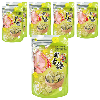 晨一 阿蜂師 台灣酵素梅 200g 富含天然纖維 添加水果酵素 綠茶粉兒茶素多多, 6袋