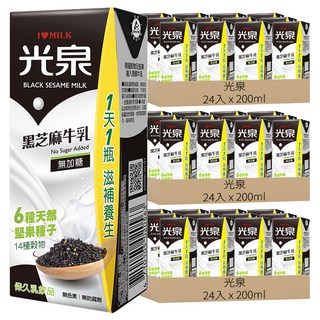 光泉 黑芝麻牛乳, 200ml, 72入