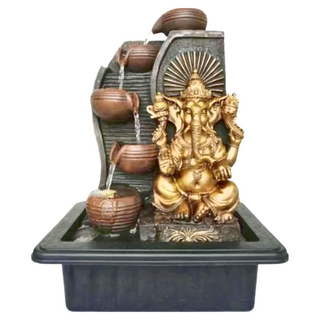 風水擺件 樹脂裝飾流水, 大, 五福金象