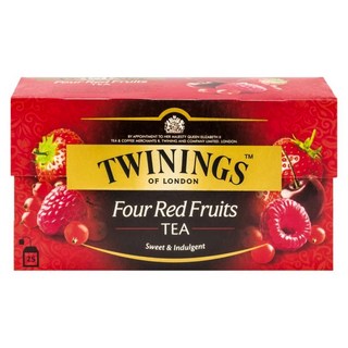 TWININGS 唐寧茶 四紅果茶 - 香甜風味茶, 2g, 25包, 1盒
