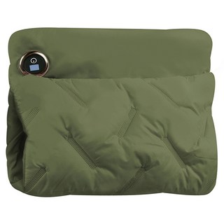 aibo USB三段溫控羽絨暖手袋 暖腰/暖宮/暖背/暖腳, USB-24N1, 墨綠色