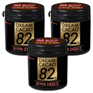 LOTTE 樂天 82%骰子巧克力, 86g, 3罐