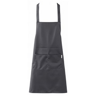 AXIS 艾克思 防潑水防汙素色工作圍裙 72x64cm 雙口袋設計 可調式頸帶 PVC防水防油, 灰藍, 1件