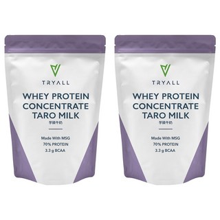 TRYALL 濃縮調味乳清蛋白粉 芋頭牛奶, 500g, 2包