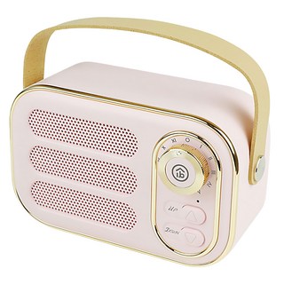 aibo LV50 手提便攜復古藍牙喇叭 V5.0 無線串聯 支援TF卡 USB隨身碟, 粉紅色, LA-BT-LV50-P