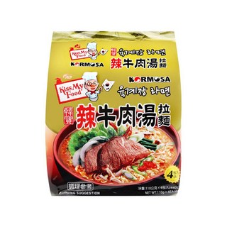 KORMOSA 韓寶 辣牛肉湯拉麵, 4包入, 24入