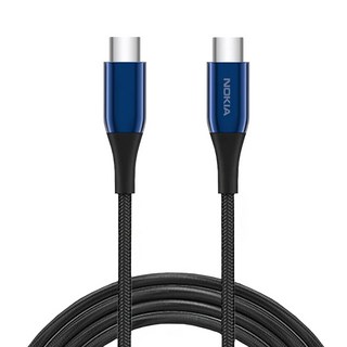 NOKIA 諾基亞 Pro USB-A to USB-C 數據線, 200cm, 海軍藍, 1條