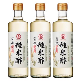 工研 有機糙米醋, 320ml, 嚴選台灣銀川有機糙米, 純素或全素, 3瓶