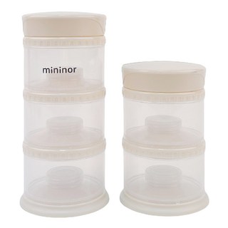 mininor 5層奶粉盒, 奶油色, 1個
