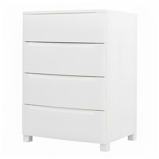 IRIS OHYAMA 愛麗思歐雅瑪 四層抽屜式組合收納櫃 NMKD-554 1個, 白色