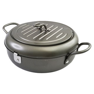 YOSHIKAWA 吉川 天壹 日本鐵製IH附蓋油炸鍋 22cm - 2.5L日本制, SJ-2135