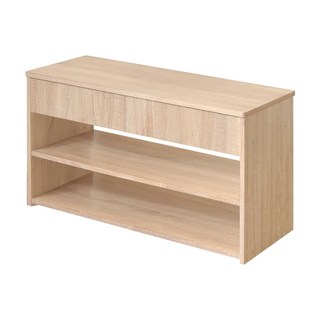 HOPMA 合馬家具 大容量掀蓋式穿鞋椅 80cm超級加寬, 淺橡漂流木