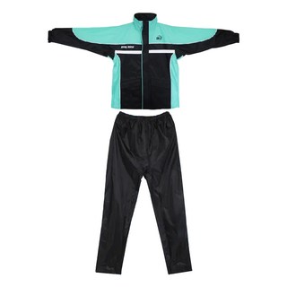 RK-1 雨王 勁速型升級側開兩件式雨衣, M, 湖水綠色