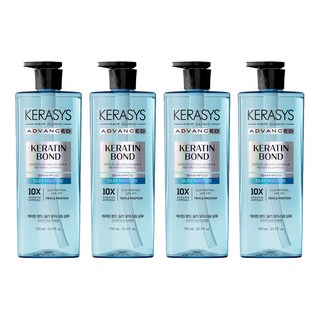 KERASYS 高級角蛋白絲滑保濕洗髮精, 4瓶, 750ml