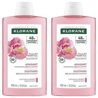 KLORANE 蔻蘿蘭 速效舒敏洗髮精 400ml pH值弱酸性, 2瓶