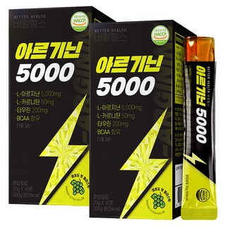 더존건강 배럴 헬스 아르기닌 5000 15p, 300g, 2개