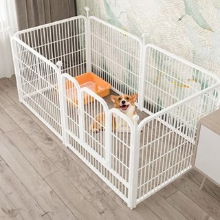 加固加高寵物圍欄 140 x 70 x 80cm 白色, 1個