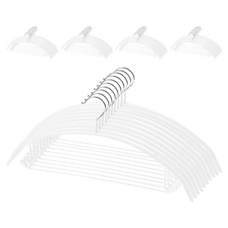 코멧 홈 어깨 뿔 방지 논슬립 옷걸이, 화이트, 50개