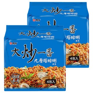 維力 大炒一番 九層塔蛤蜊風味麵 85g, 8包