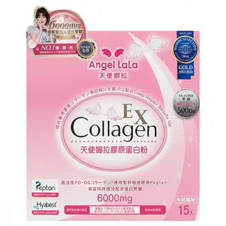Angel LaLa 天使娜拉 膠原蛋白胜肽粉 牛奶風味, 8g, 15包, 1盒