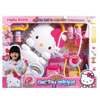 BUNNYLAND 造型手提盒醫護組 HELLO KITTY, HELLO KITTY 白色 + 粉色, 1組