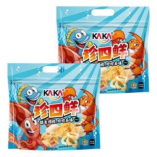 KAKA 卡卡 珍四鮮 冠軍蝦, 卡士醬燒, 油不沾手, 120g, 2包