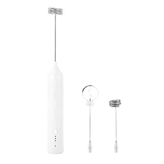 YUNMI 電動咖啡奶泡器 三檔可調電動攪拌器 咖啡奶泡器 電動打蛋機, 白色, 1個