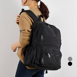 LuLu Bag 韓國大容量防水後背包, 黑色