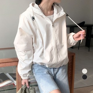 afinar 女款滾邊連帽防風夾克