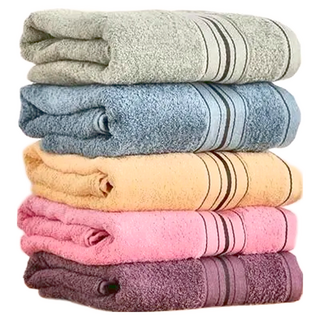 星紅織品 石墨烯毛巾，親膚舒適，吸水透氣，不含螢光劑和甲醛, 混合顏色, 5條