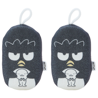 Santan 三麗鷗 卡通沐浴海綿, 酷企鵝 黑白色, 2個, 1個