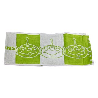 MARUSHIN 丸真 運動長毛巾 100%棉 約20X110CM, 三眼怪 白色 + 綠色, 1條