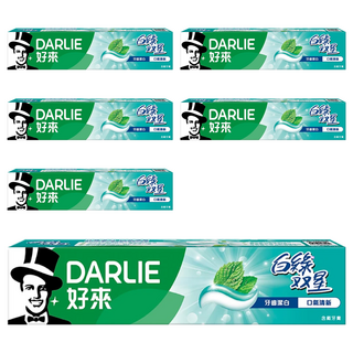 DARLIE 好來 黑人 白綠雙星牙膏, 140g, 6條