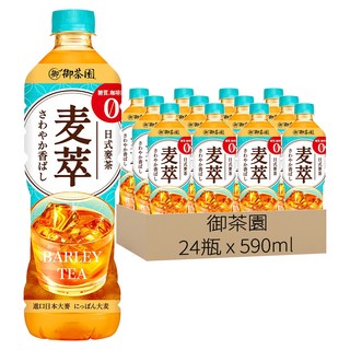 御茶園 麥萃無糖麥茶, 590ml, 24瓶