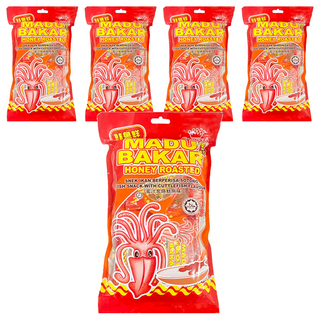 日日旺 皇冠經典蜜汁碳烤魷魚 蜜汁碳烤 獨立包裝 方便分享, 200g*5袋