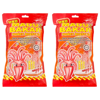 日日旺 皇冠經典蜜汁碳烤魷魚200g*2袋, 蜜汁碳烤, Q彈有嚼勁, 獨立包裝, 200g