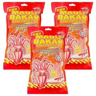 日日旺 皇冠經典蜜汁碳烤魷魚 200g 3袋 - 台灣熱銷 口感Q彈 獨立包裝 方便攜帶