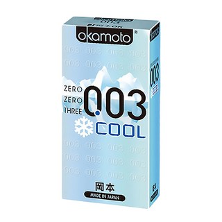 okamoto 岡本 003 COOL冰炫極薄保險套, 10個, 1盒