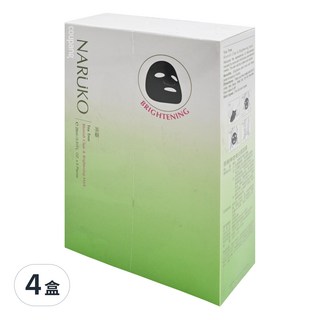 NARUKO 牛爾 台灣公司貨 茶樹神奇美白黑面膜, 5片, 4盒