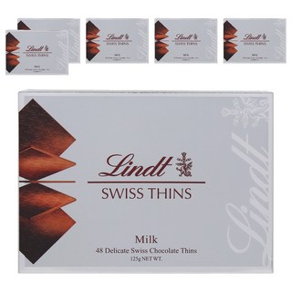 Lindt 瑞士蓮 薄片牛奶巧克力, 6盒, 125g