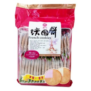 MICO Foodstuff 美可食品 法國餅二味夾心 (草莓, 香草口味), 396g, 1袋