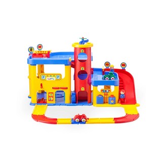 VIKINGTOYS 維京玩具 城市三層停車場 含加油站及洗車場 5502, 多色, 1組