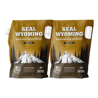 리얼와이오밍 응고형 내츄럴 벤토나이트 고양이 화장실 모래, 9kg, 2개