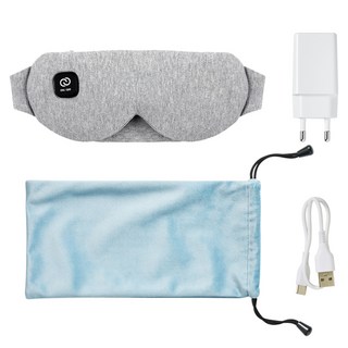 크리스탈클라우드 충전식 무선 온열안대, CC-104, 그레이