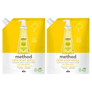 메소드 주방세제 레몬민트향 리필, 1L, 2개