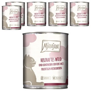 MjAMjAM 魔力喵 貓用 主食罐 迷幻2號, 鹿肉 + 兔肉 + 藍莓, 800g, 6罐