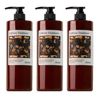 咖啡因大容量護髮素, 1L, 3個